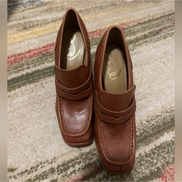 Sam Edelman Brown Heeled Loafers - Picture 9 of 10